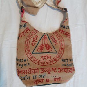 Recycled rice cross body bag